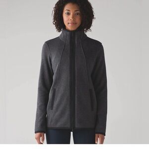 Lululemon It's Fleecing Cold Full Zip Jacket Gray Black